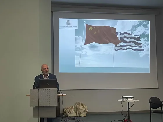An opening contribution beside the China–Greece seminar presentation.