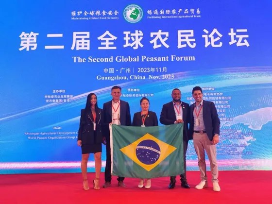 Brazilian delegates at the second Global Farmers Forum in Guangzhou, 2023.