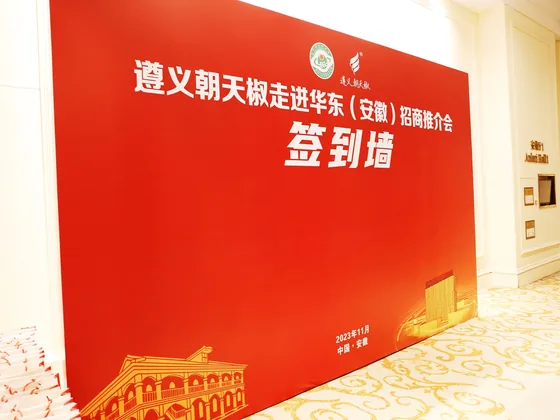 The event’s registration backdrop for the East China promotion programme.
