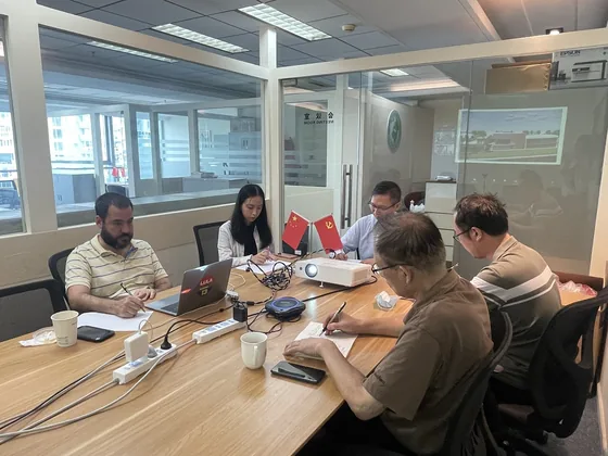 A second view of the working discussion on agricultural biotechnology initiatives.