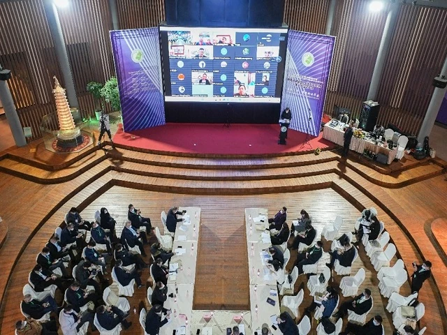 Congress hall during the inaugural association meeting in Yiwu, December 2022.